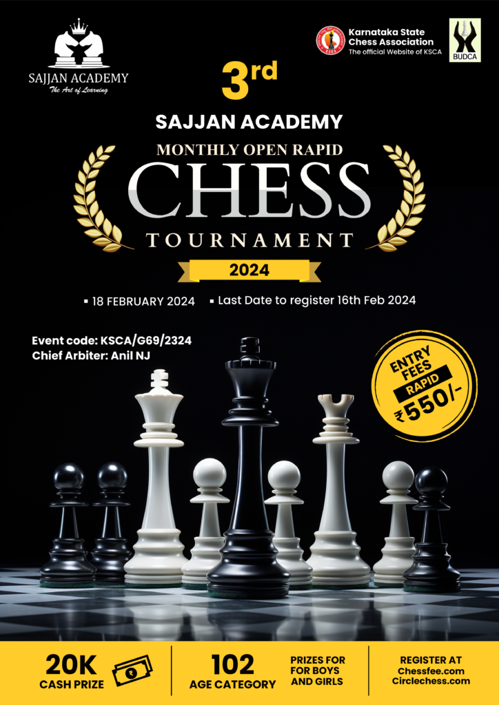 3rd SAJJAN ACADEMY MONTHLY OPEN RAPID CHESS TOURNAMENT 2024